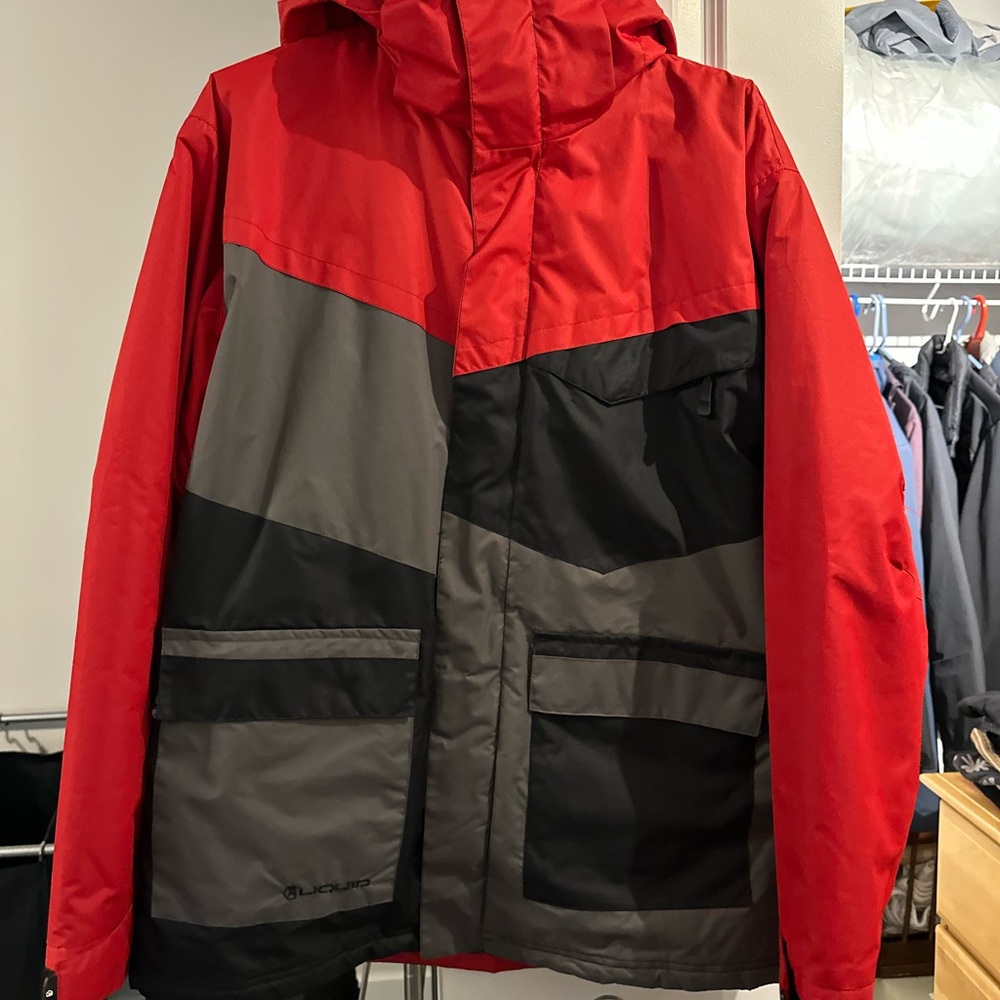 Lightweight Red and Black Ski Jacket
